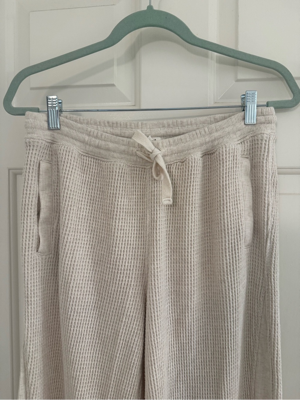 AERIE waffle knit wide leg oatmeal S - Picture 3 of 11
